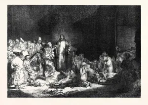 Rembrandt Prints: Liszt Collection Print of Rembrandt's Hundred Guilder Piece