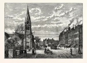 Edinburgh Prints: Edinburgh: Pilrig Free Church and Leith Walk Print (UK)