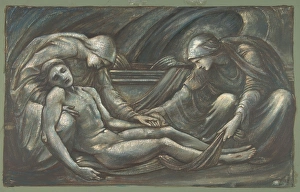 Entombment 1879 Green blue brown touches reddish gouache Entombment 1879 Green blue brown touches reddish gouache