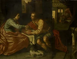 Esau selling birthright Jacob Esau sit table Esau selling birthright Jacob Esau sit table