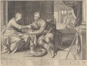 Esau sells his birthright to Jacob William Isaacsz. van Swanenburg, Petrus Scriverius Esau sells his birthright to Jacob William Isaacsz. van Swanenburg, Petrus Scriverius