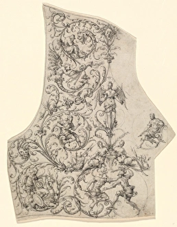 Etienne Delaune, The Backplate of a Suit of Parade Armor, French, 1518-1519-1583, c Etienne Delaune, The Backplate of a Suit of Parade Armor, French, 1518-1519-1583, c