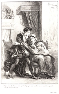 Eugene Delacroix (French, 1798 - 1863). Hamlet: N'ajoute rien Eugene Delacroix (French, 1798 - 1863). Hamlet: N'ajoute rien