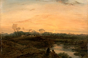 Evening, Bayswater Signed and dated in brown paint, lower left: J. Linnell Evening, Bayswater Signed and dated in brown paint, lower left: J. Linnell