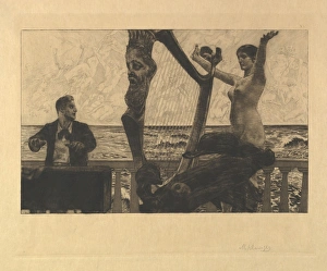 Evocation series Brahms Fantasies 1894 Etching Evocation series Brahms Fantasies 1894 Etching