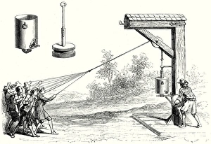 Experiments made by Otto von Guericke in 1654, in front of the Prince of Auerberg Experiments made by Otto von Guericke in 1654, in front of the Prince of Auerberg