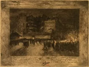 FAA lix-Hilaire Buhot, La Place des Martyrs et la Taverne du Bagne, French, 1847 - 1898