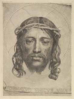 Face Christ St Veronica Veil 1735 Engraving copy Face Christ St Veronica Veil 1735 Engraving copy