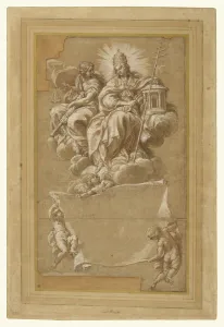 Faith Justice Enthroned Carlo Maratti Italian Faith Justice Enthroned Carlo Maratti Italian
