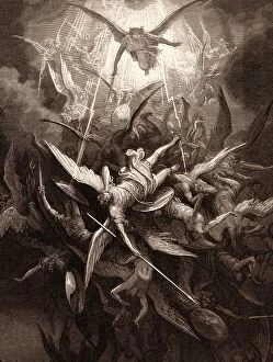 Fall Gallery: THE FALL OF THE REBEL ANGELS, BY GUSTAVE DORE. Gustave Dore, 1832 - 1883, French
