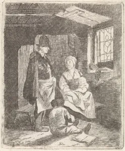 Family in interior, possibly Johannes Janson, 1739 - 1851 Family in interior, possibly Johannes Janson, 1739 - 1851