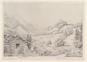 Farming scene Mittersill im Pinzgau early 19th century Farming scene Mittersill im Pinzgau early 19th century