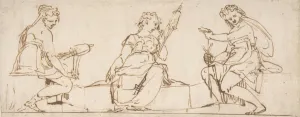 Three Fates 1527-85 Pen brown ink 4 1/2 x 11 1/4in Three Fates 1527-85 Pen brown ink 4 1/2 x 11 1/4in