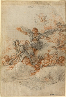 Federico Zuccaro (Italian, 1542-1543 - 1609), Angels and Putti in the Clouds, 1566 Federico Zuccaro (Italian, 1542-1543 - 1609), Angels and Putti in the Clouds, 1566