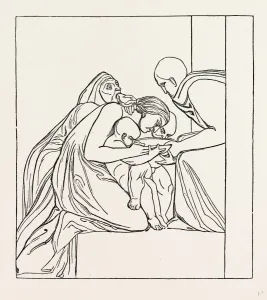 Feed the hungry, from a bas-relief of John Flaxman Feed the hungry, from a bas-relief of John Flaxman
