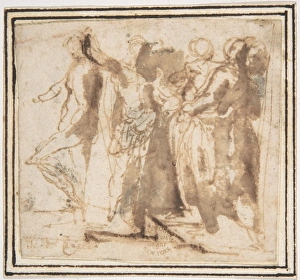 Figures 1624-63 Pen brown ink brush wash Framing lines Figures 1624-63 Pen brown ink brush wash Framing lines