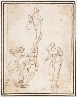 Four Figures Studies Standing Archer 1624-63 Four Figures Studies Standing Archer 1624-63