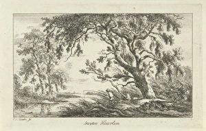 Fisherman in a river landscape, Carel Lodewijk Hansen, c. 1780 - 1840 Fisherman in a river landscape, Carel Lodewijk Hansen, c. 1780 - 1840