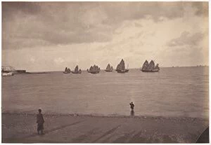 Attributed To John Thomson Gallery: Fishing Boats going out Macao ca 1869 Albumen silver print