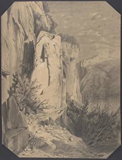 Forets et Montagnes early mid-19th century Graphite heightened Forets et Montagnes early mid-19th century Graphite heightened