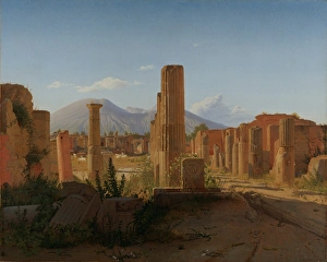 The Forum, Pompeii, with Vesuvius in the Distance The Forum, Pompeii, with Vesuvius in the Distance