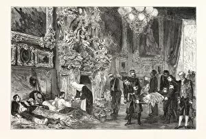 Versailles Palace Collection: Franco-Prussian War: Hospital in Versailles Palace, France