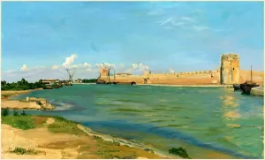 Frederic Bazille, French (1841-1870), The Ramparts at Aigues-Mortes, 1867, oil on canvas Frederic Bazille, French (1841-1870), The Ramparts at Aigues-Mortes, 1867, oil on canvas