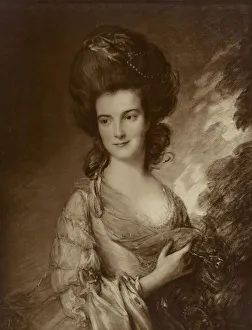 Detail Gainsborough Portrait Madame Beaufoy Adolphe Braun Detail Gainsborough Portrait Madame Beaufoy Adolphe Braun