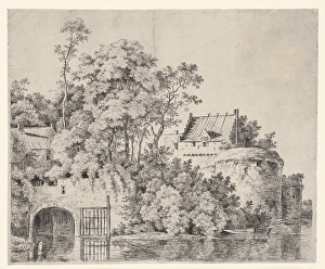 Gate of Gorinchem, Jan Hackaert, 1640 - 1699 Gate of Gorinchem, Jan Hackaert, 1640 - 1699