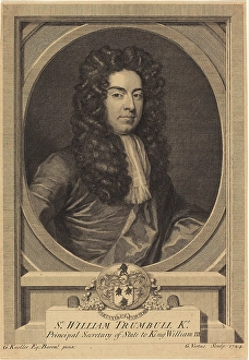 George Vertue after Sir Godfrey Kneller (English, 1684 - 1756), William Trumbull George Vertue after Sir Godfrey Kneller (English, 1684 - 1756), William Trumbull