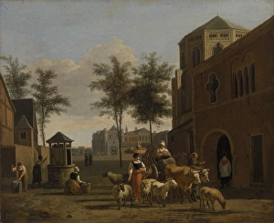 Gerrit Adriaensz. Berckheyde View Town Figures Gerrit Adriaensz. Berckheyde View Town Figures