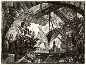 Laid Paper Gallery: Giovanni Battista Piranesi (Italian, 1720 - 1778). Prisoners on a Projecting Platform