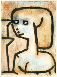 Girl Mourning 1939 Gouache pastel charcoal paper mounted Girl Mourning 1939 Gouache pastel charcoal paper mounted