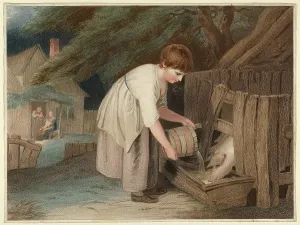 Girl, Pigs, Thomas Gaugain, British, London 1756–ca. 1810 London, John Ogborne, British Girl, Pigs, Thomas Gaugain, British, London 1756–ca. 1810 London, John Ogborne, British