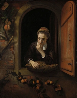 Girl at a Window, known as aThe Daydreamera, Nicolaes Maes, 1650 - 1660 Girl at a Window, known as aThe Daydreamera, Nicolaes Maes, 1650 - 1660