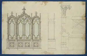 Gothic Bookcase Chippendale Drawings Vol II ca Gothic Bookcase Chippendale Drawings Vol II ca