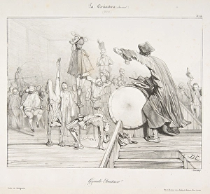 Grands Sauteurs! La Caricature 19th century Lithograph Grands Sauteurs! La Caricature 19th century Lithograph