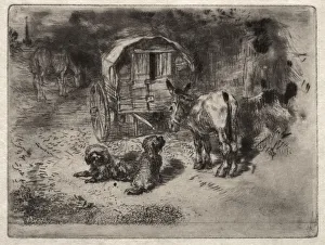 Guardians House Friends Saltimbanque 1875 Felix Hilaire Buhot Guardians House Friends Saltimbanque 1875 Felix Hilaire Buhot