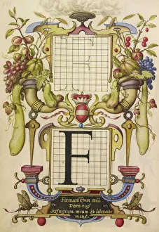 Guide Constructing Letter F Joris Hoefnagel Flemish Guide Constructing Letter F Joris Hoefnagel Flemish