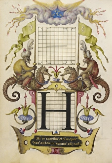 Guide Constructing Letter H Joris Hoefnagel Flemish Guide Constructing Letter H Joris Hoefnagel Flemish