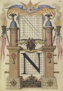 Guide Constructing Letter N Joris Hoefnagel Flemish Guide Constructing Letter N Joris Hoefnagel Flemish