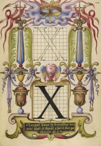 Guide Constructing Letter X Joris Hoefnagel Flemish Guide Constructing Letter X Joris Hoefnagel Flemish