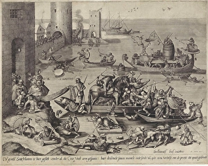 H Martinus on board a Narrenschip, Anonymous, Hieronymus Cock, 1548 - 1570 H Martinus on board a Narrenschip, Anonymous, Hieronymus Cock, 1548 - 1570