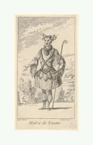 Habit de Faune faun wearing tonnelet flute attached Habit de Faune faun wearing tonnelet flute attached