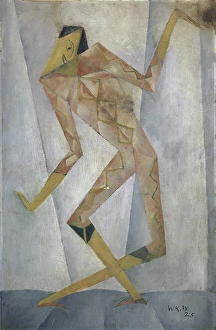 Harlequin 1925 oil cardboard 36.5 x 24 cm monogrammed Harlequin 1925 oil cardboard 36.5 x 24 cm monogrammed