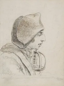Head soldier profile sword handle ca 1794 Pen Head soldier profile sword handle ca 1794 Pen