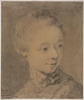 Head Young Girl Turning Right 1758 Attributed Head Young Girl Turning Right 1758 Attributed
