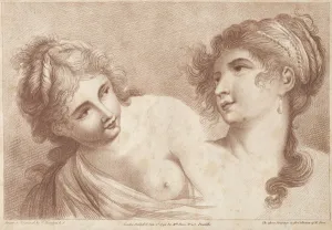 Heads Two Women 1792 Francesco Bartolozzi British Heads Two Women 1792 Francesco Bartolozzi British