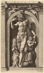 Hendrik Goltzius after Polidoro da Caravaggio (Dutch, 1558 - 1617), Bacchus, probably Hendrik Goltzius after Polidoro da Caravaggio (Dutch, 1558 - 1617), Bacchus, probably