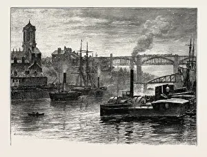 Print of The High-Level Bridge in Gateshead, Tyne and Wear